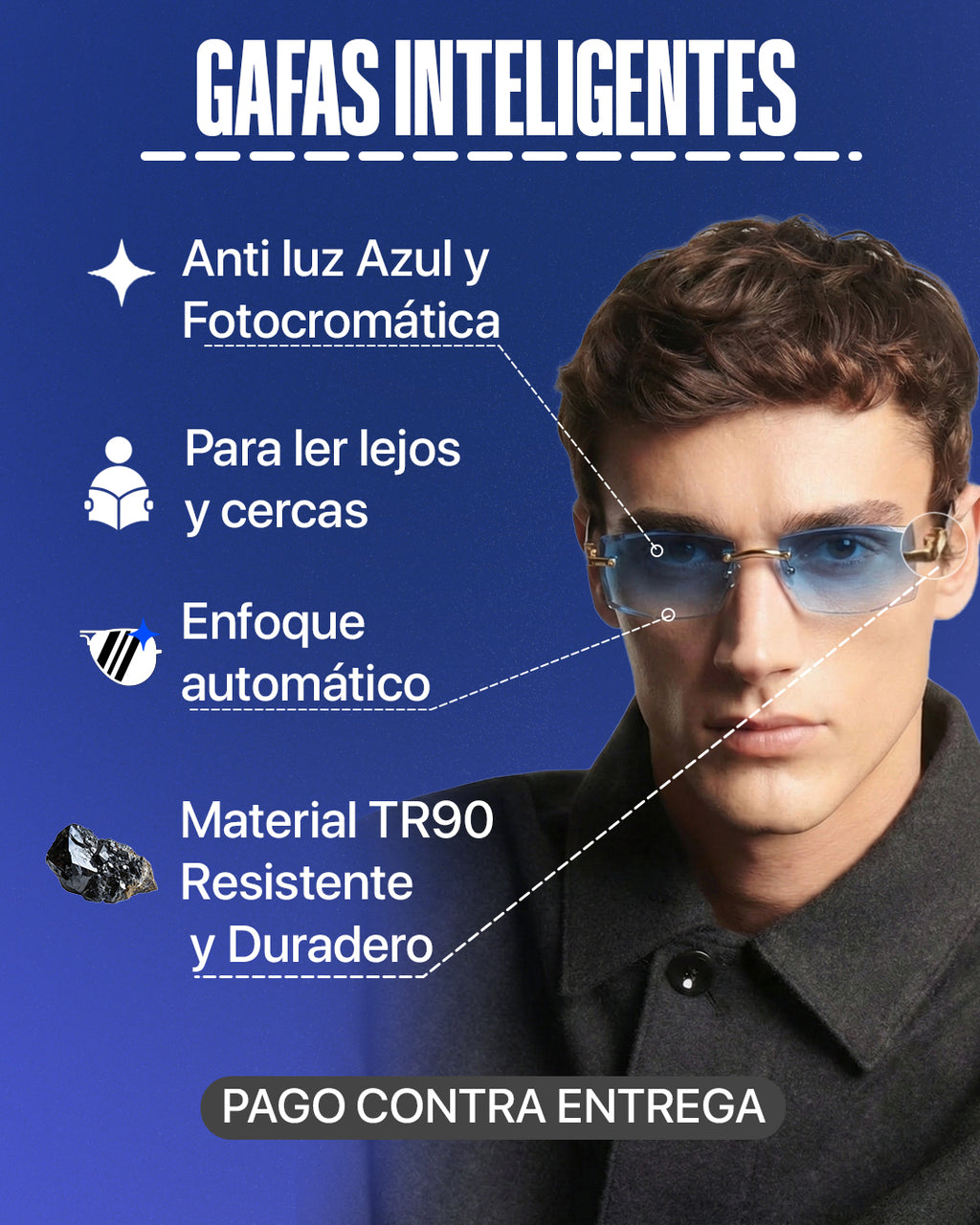 Combo 2 Gafas Tr90 Fotocromatica